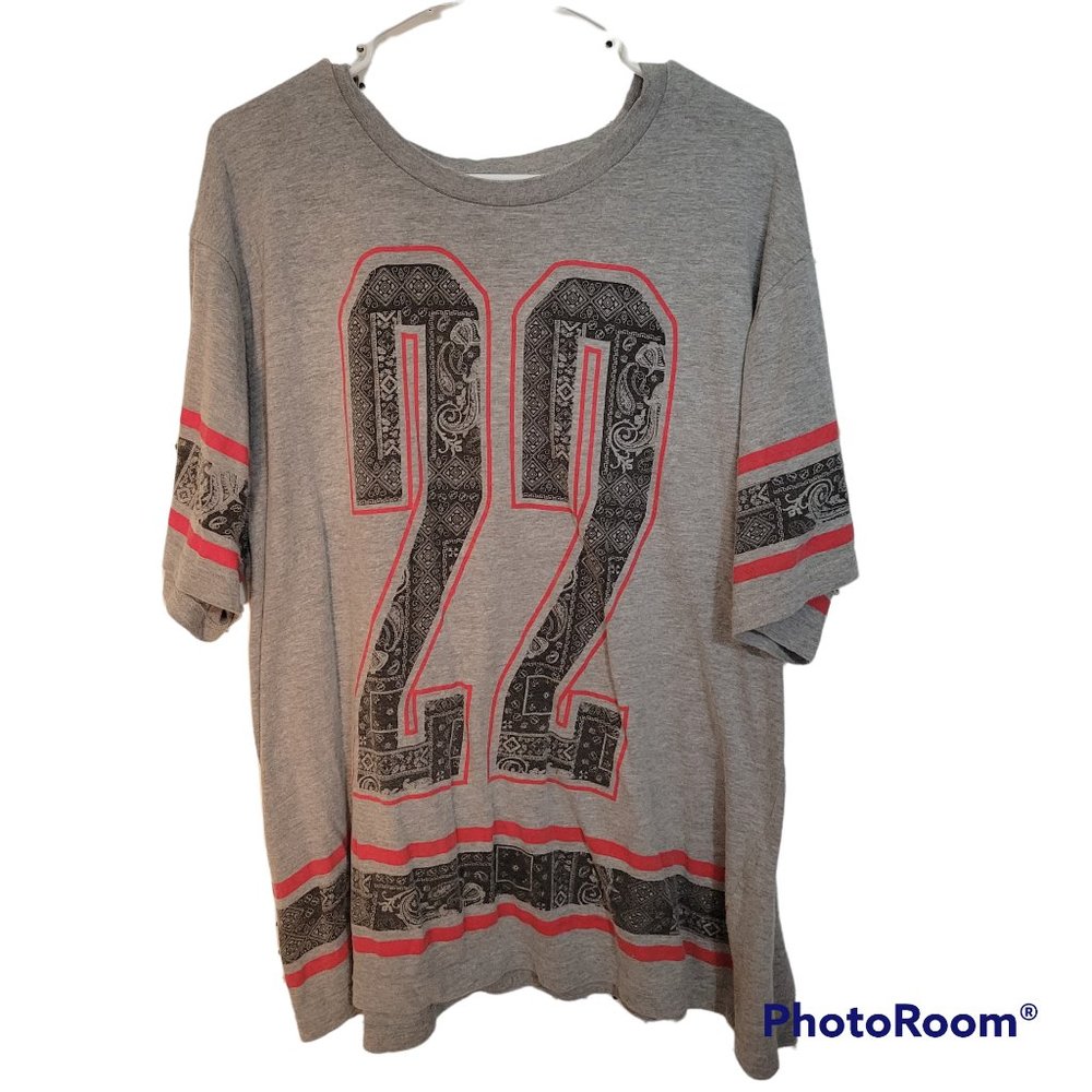 Gray and Pink Graphic Women's Jersey Top